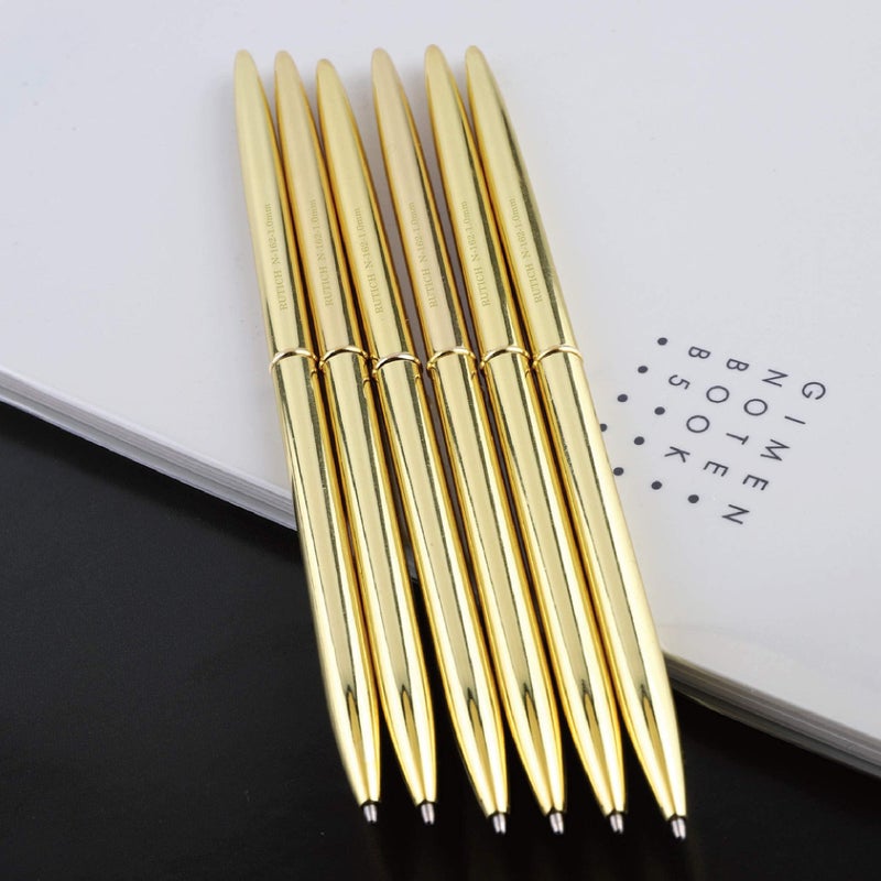 RUTICH Replacement Wedding Signing Pen Guest Book Pen for Wedding Bridal Engagement Valentine's Day for RUTICH Signing Pen Holder, Gold 6 Pcsâ€¦ - Image 2